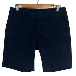 J Crew Factory Womens Size 6 Navy Blue Frankie Bermuda Short Stretch 9inch